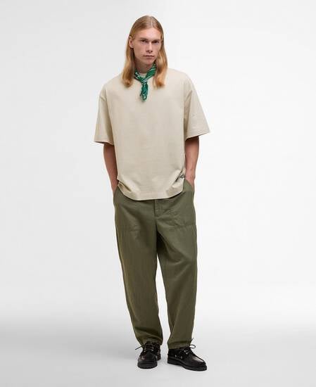 Barbour x Kaptain Sunshine Short-Sleeved T-Shirt Clay