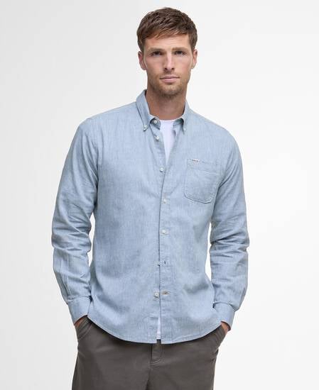 Nelson Tailored Long-Sleeved Shirt Lead