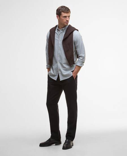 Oxford Tailored Long-Sleeved Shirt Thyme