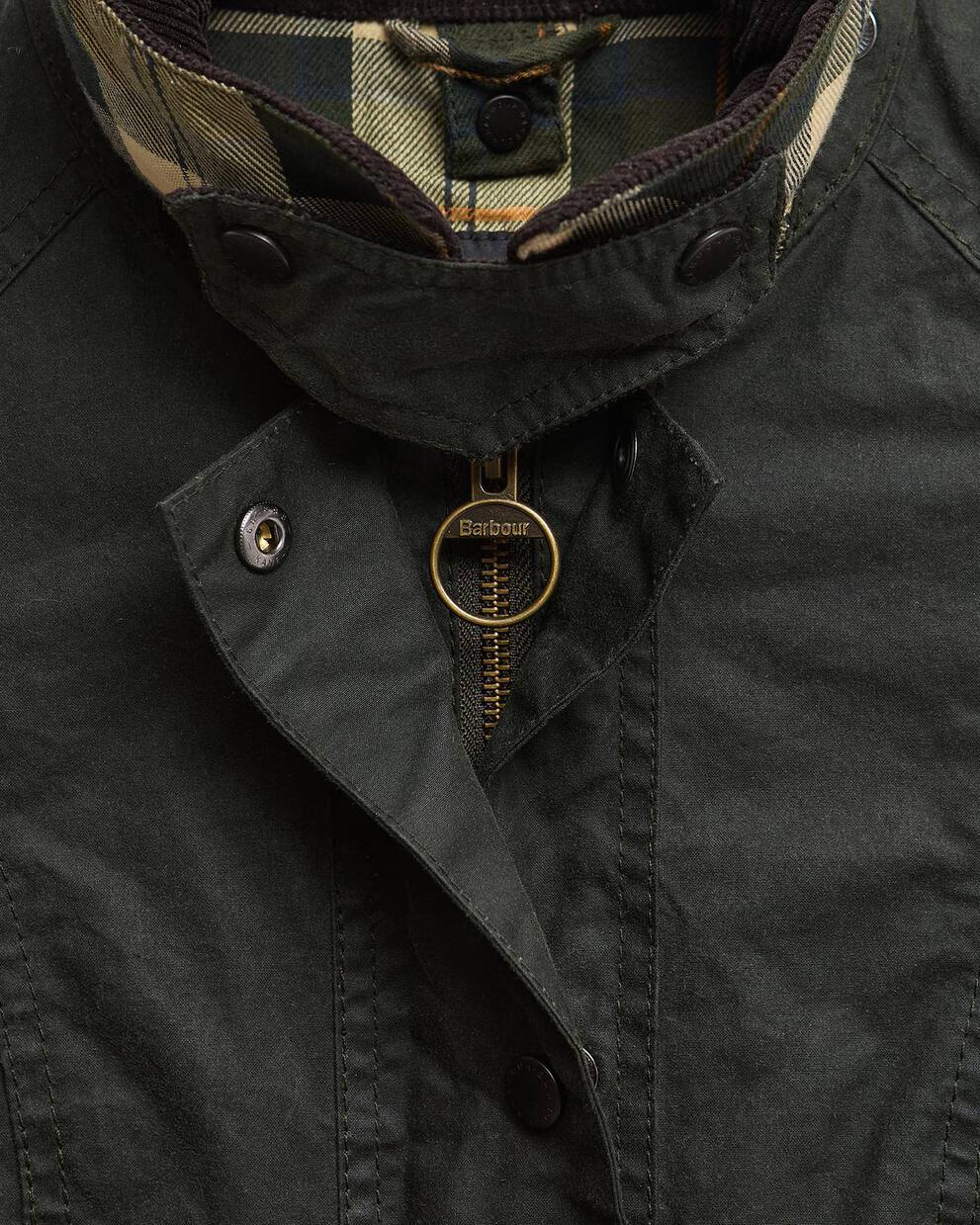 Barbour Re-Loved Beadnell Waxed Jacket - Size 10 Sage