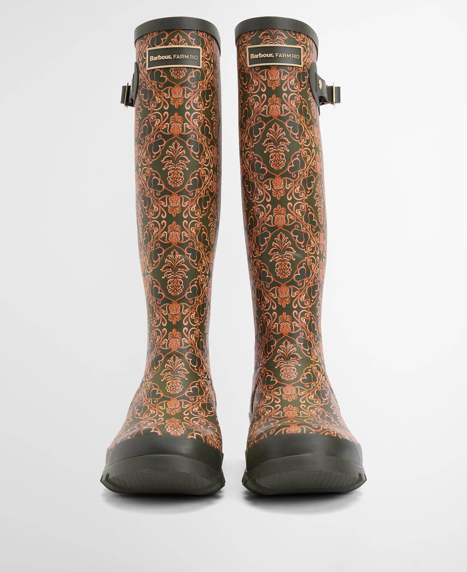Barbour FARM Rio Cami Wellingtons Pineapple Print image number 2