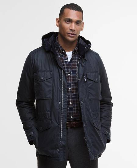 Winter Sapper Waxed Jacket Navy/Midnight Oak
