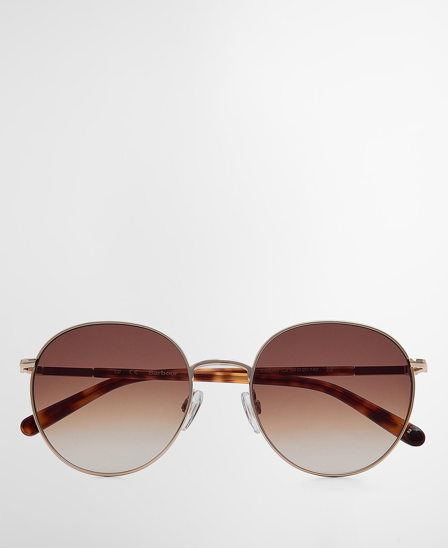 Rounded Metal Sunglasses Gold