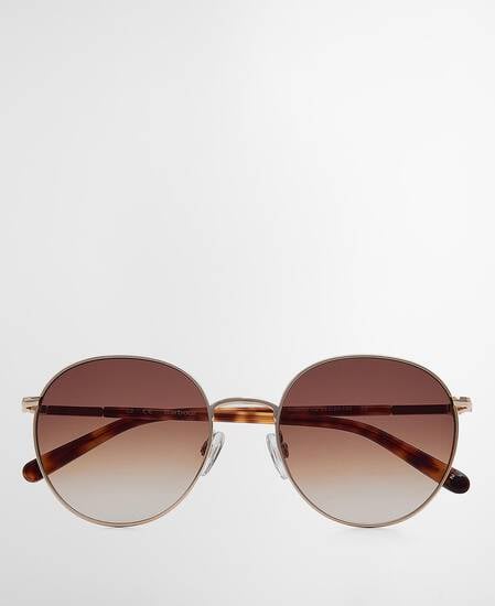 Rounded Metal Sunglasses Gold