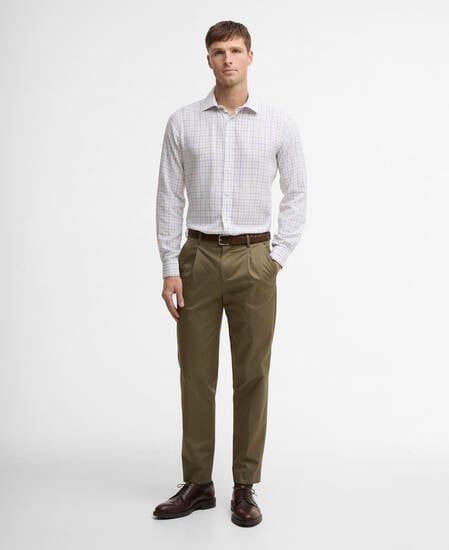 Belleview Tattersall Tailored Shirt White