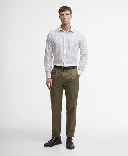 Belleview Tattersall Tailored Shirt White