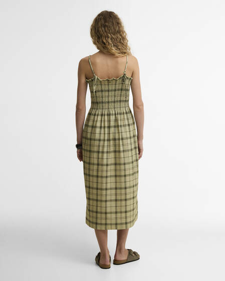 Kleid Orla Midi Sage Green Tartan