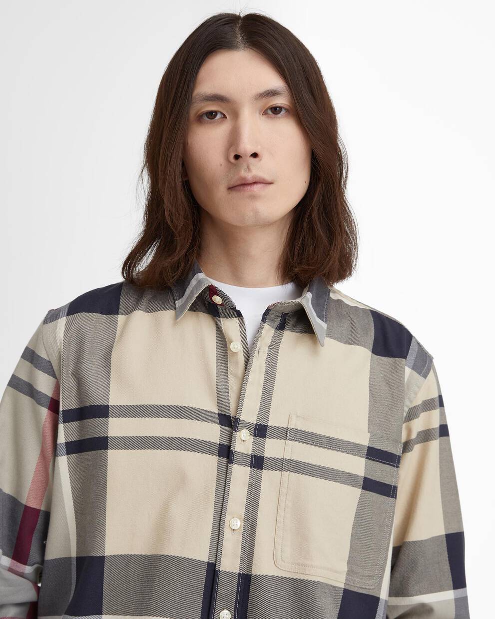 Renford Oversized Long-Sleeved Tartan Shirt