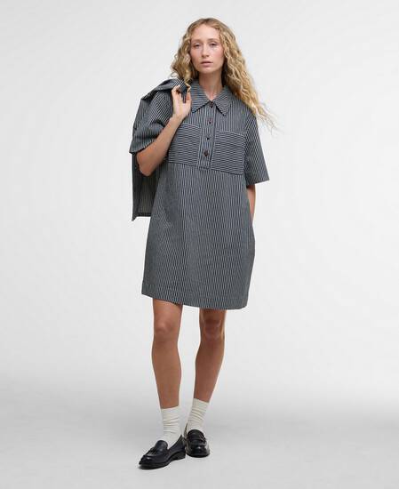 Sonia Striped Mini Dress Navy/Salt Stripe