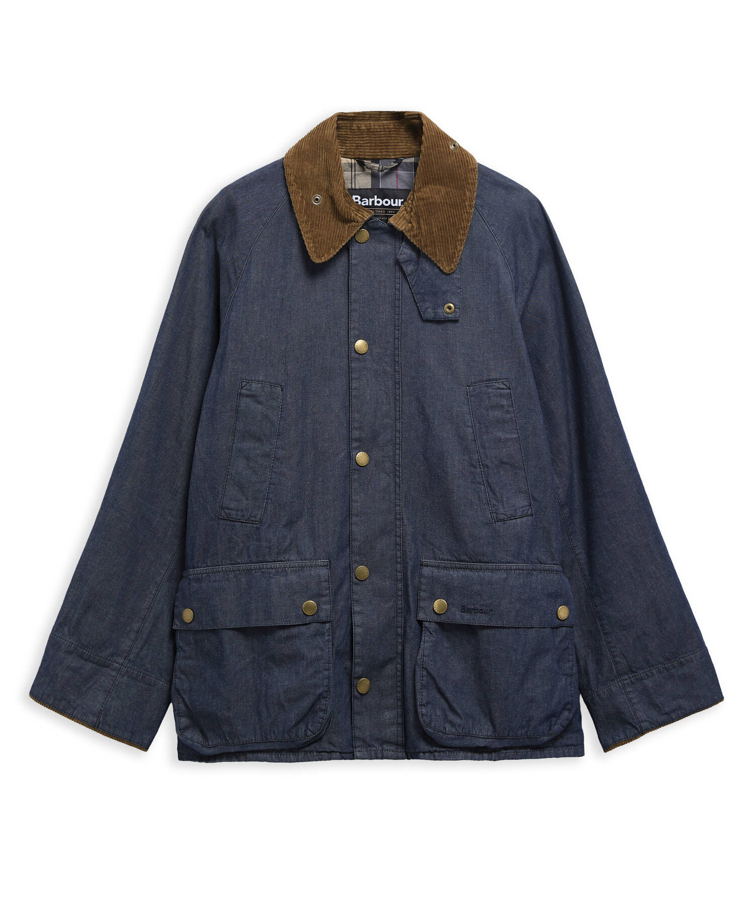 Oversized Bedale Denim Casual Jacket Indigo image number 7