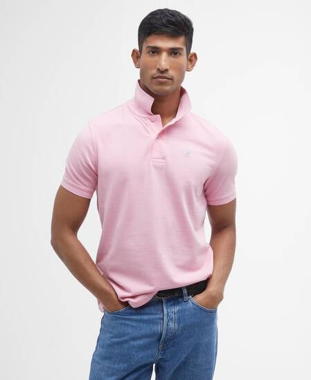 Sports Short-Sleeved Polo Shirt Classic Pink