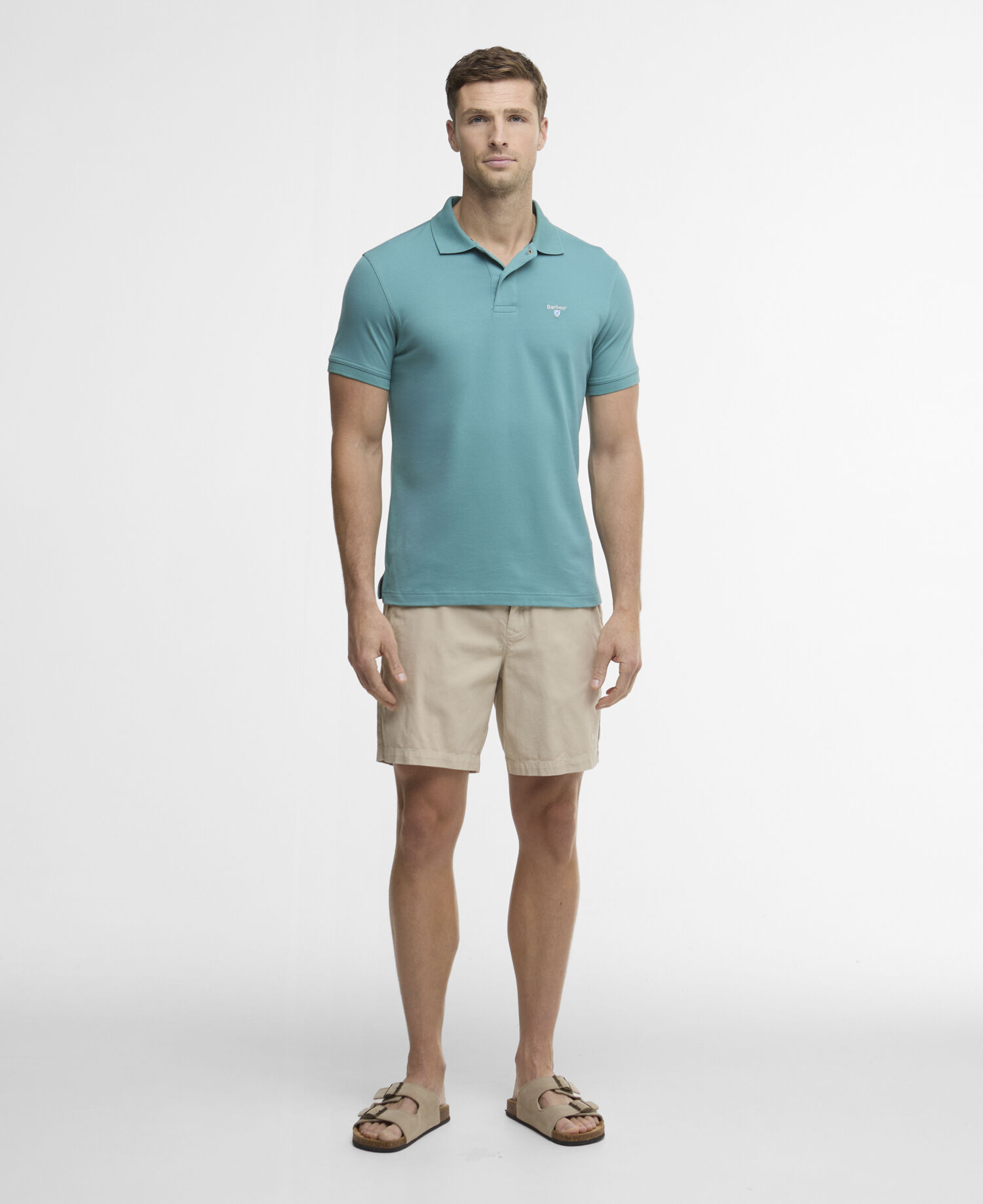 Active Short-Sleeved Polo Shirt Light Teal