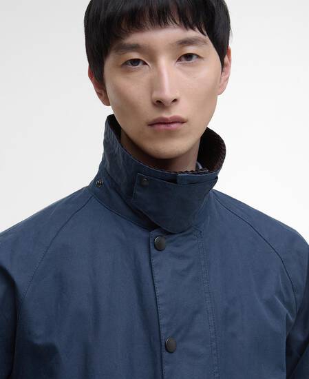 Transport Waxed Jacket Washed Cobalt