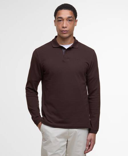 Polo Essential a maniche lunghe Dark Oak