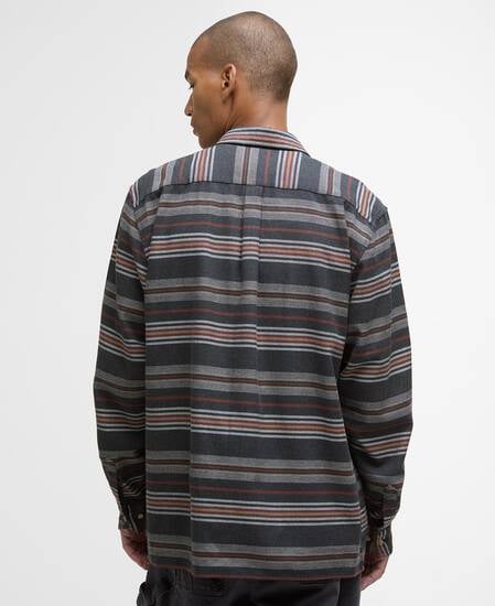 Bowscale Striped Relaxed Shirt Charcoal Marl