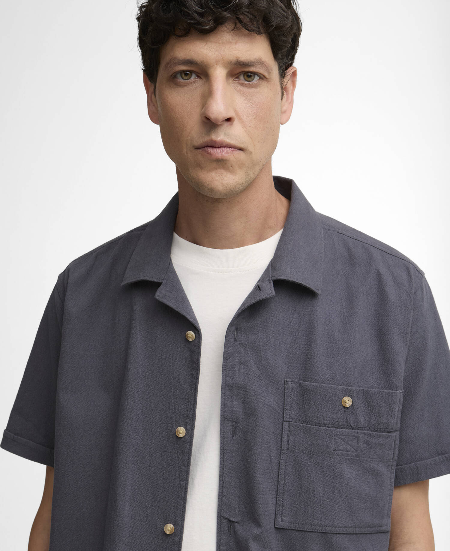 Riddell Crepe Relaxed Shirt Asphalt image number 3