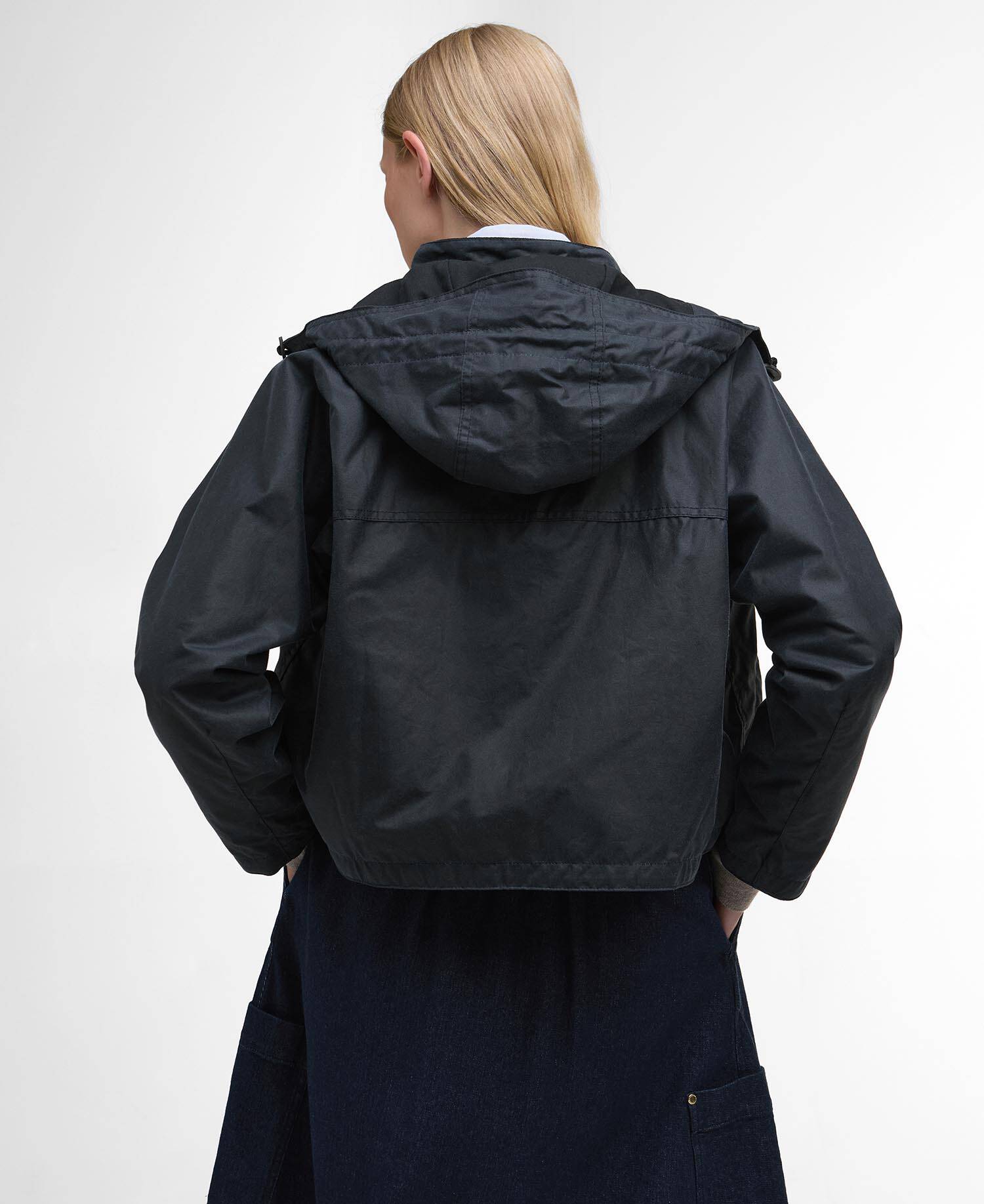 Barbour for Margaret Howell Women's Transport Waxed Jacket Dark Navy image number 2