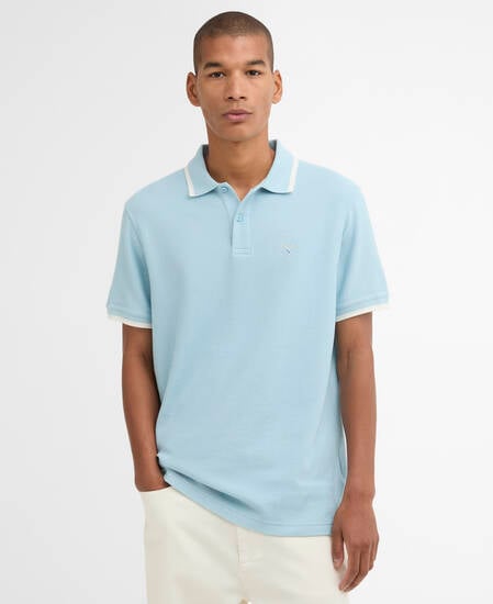 Ferriby Tailored Polo Shirt Surf Blue