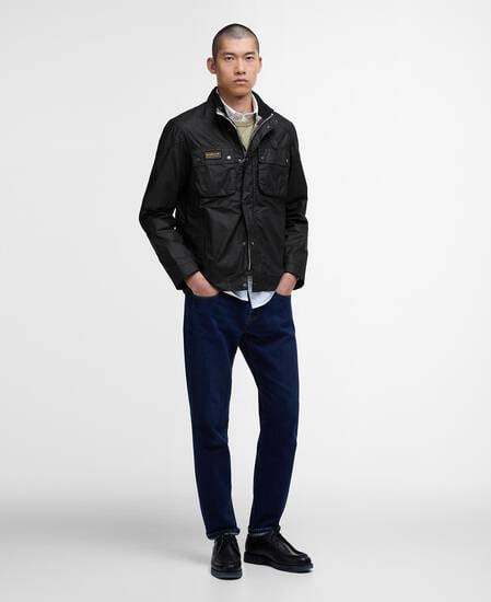 Merton Waxed Jacket Classic Black