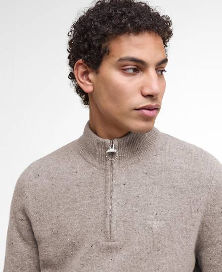 Tainsbury Half-Zip Jumper Stone