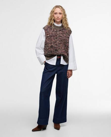 Alara Merino-Blend Knitted Vest Multi