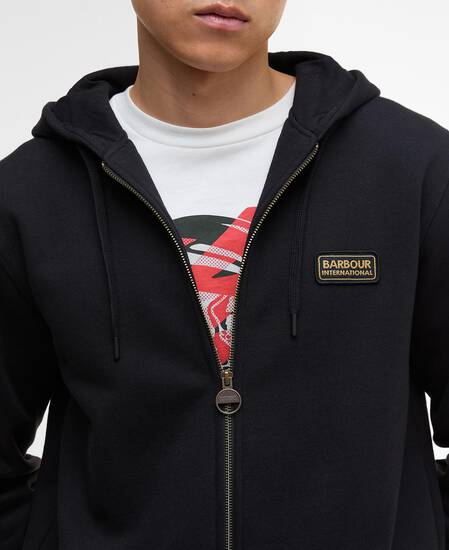 Felpa con cappuccio e chiusura a zip Donnington Black