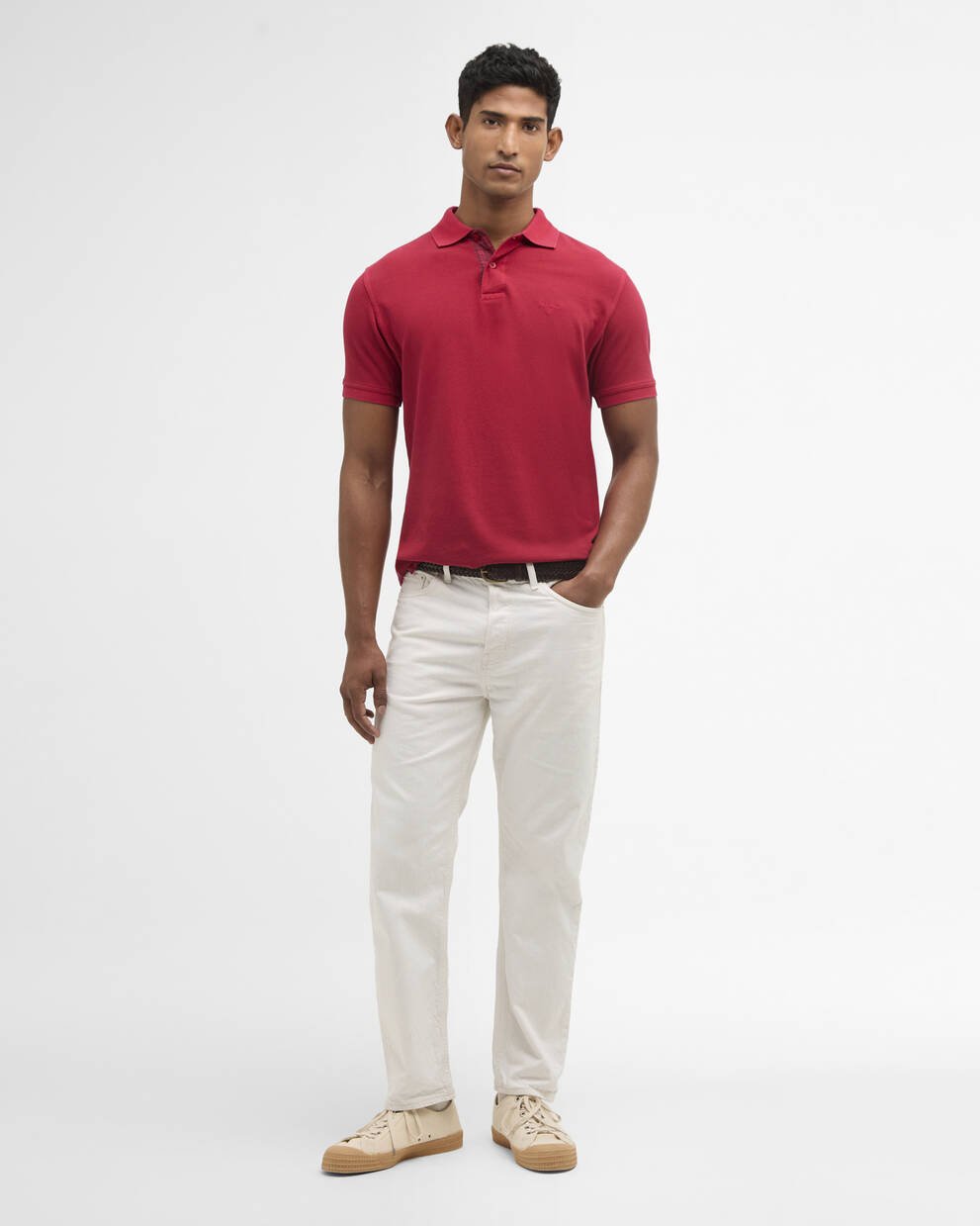 Washed Tartan Tailored Pique Polo