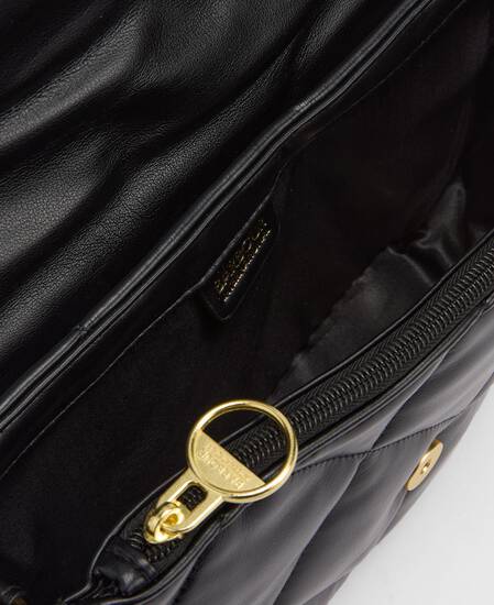 Soft Quilted Shoulder Bag Black