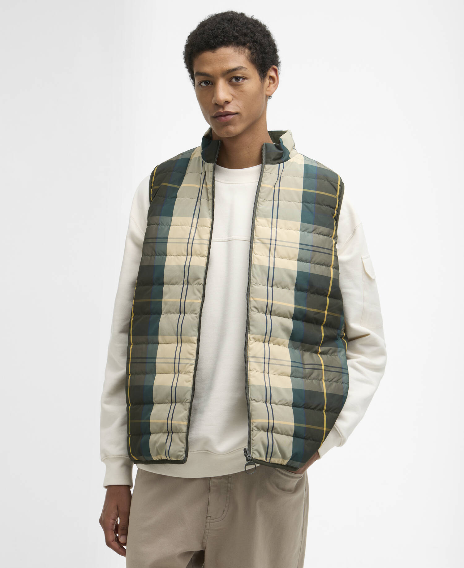 Reversible Tartan Puffer Gilet Ancient Tartan image number 0
