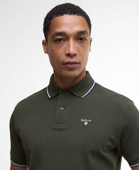 Fielding Tailored Short-Sleeved Polo Shirt Olive Fielding Tailored Short-Sleeved Polo Shirt Olive