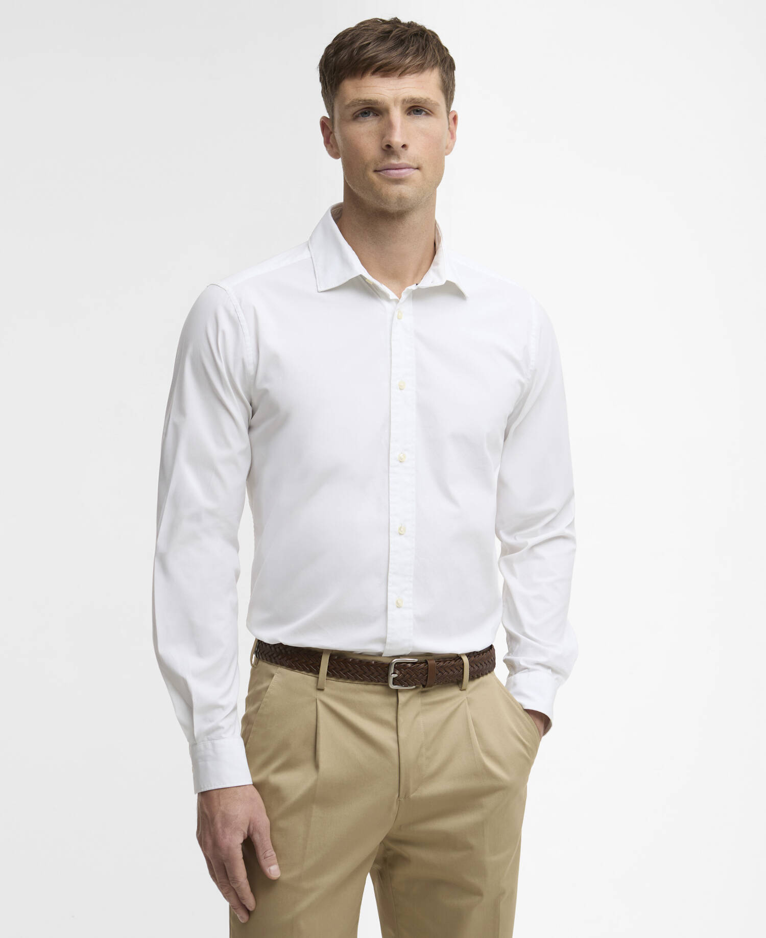 Westcroft Stretch Poplin Tailored Shirt image number 0