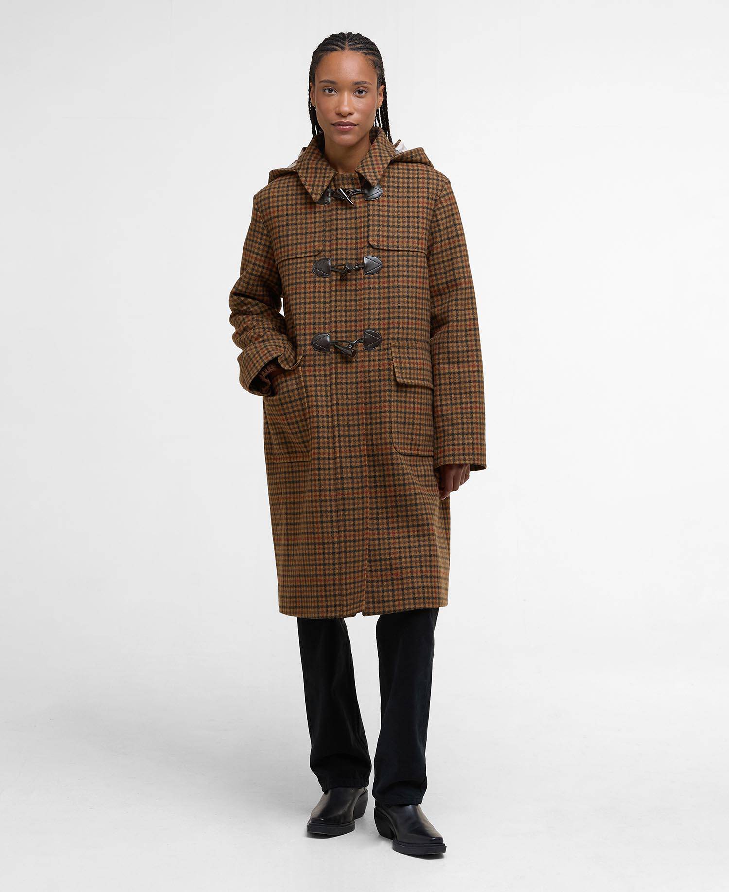 Melody Check Wool Duffle Coat image number 0