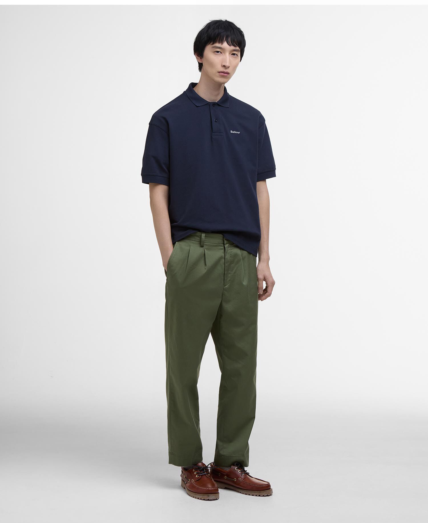 Hexham Oversized Polo Shirt Classic Navy