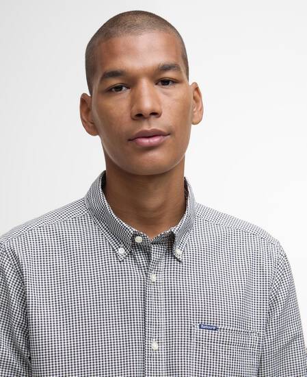 Halton Gingham Tailored Shirt Olive