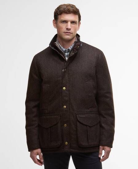 Giacca Hereford in tweed di lana Rustic Brown