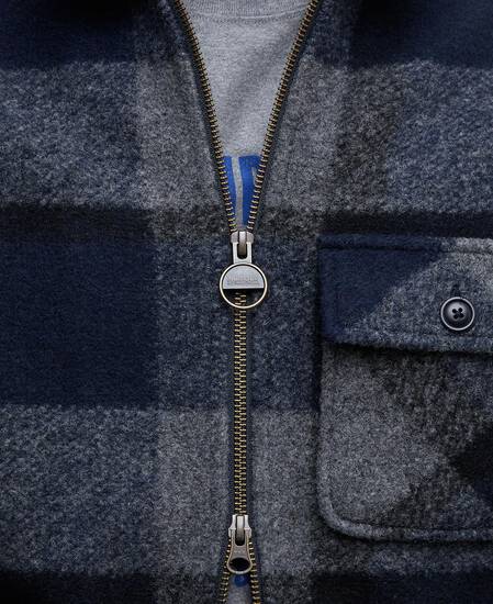 Overshirt Hailwood Tartan Fleece Navy