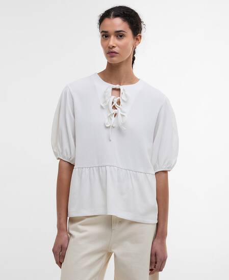 Louise Peplum Blouse Cloud
