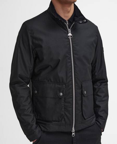 Lutlaw Waxed Harrington Jacket Classic Black