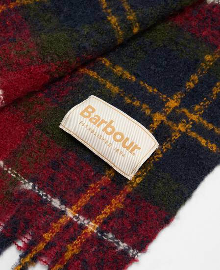 Saltburn Beanie & Tartan Scarf Gift Set Winterberry Tartan