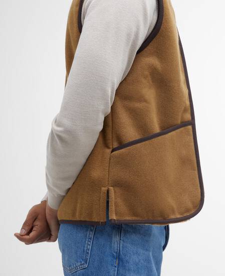 Gilet/fodera in pile caldo con cerniera 