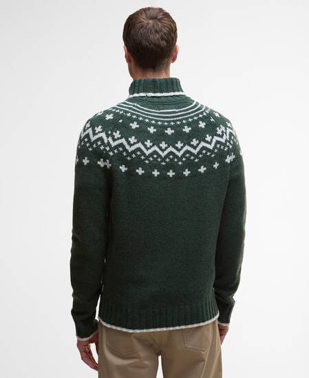 Hewton Fair Isle Roll Neck Jumper Forest