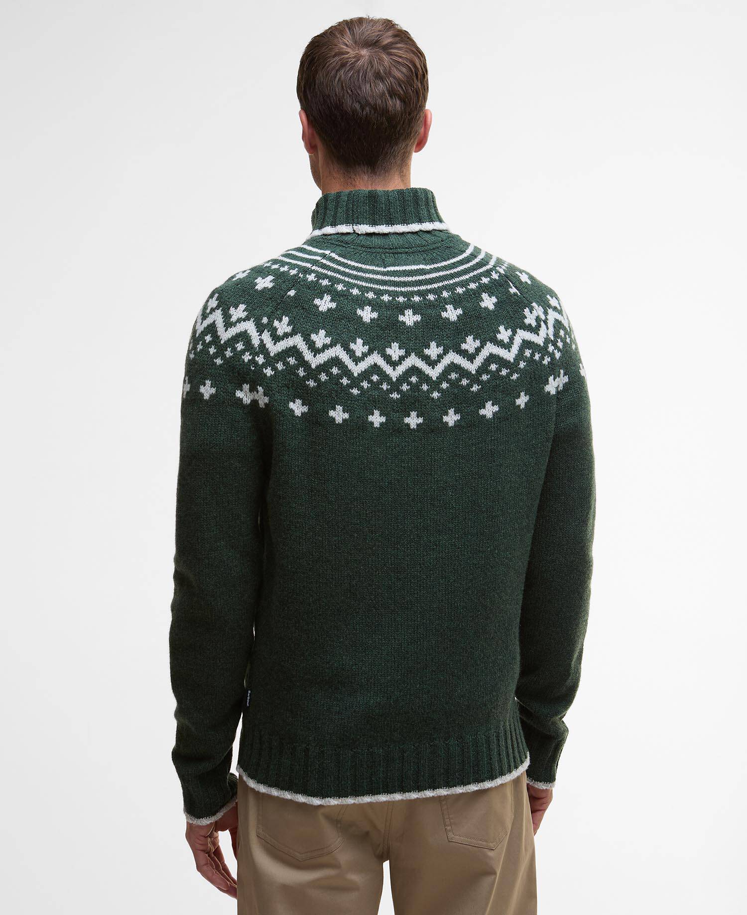 Maglione Hewton con collo alto con risvolto e motivo Fair Isle image number 2