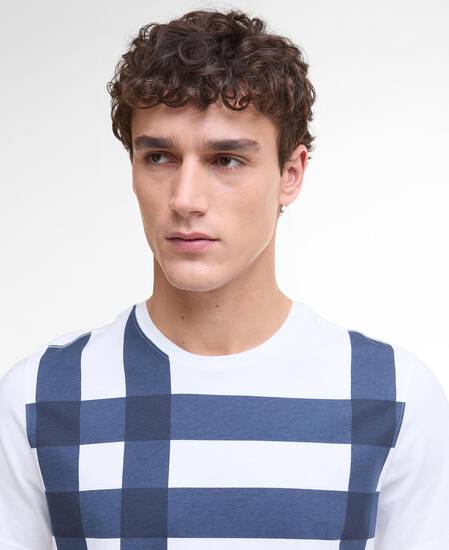 Kaine Tartan T-Shirt White Kaine Tartan T-Shirt White