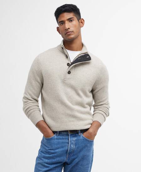Essential Elbow Patch Jumper Pearl