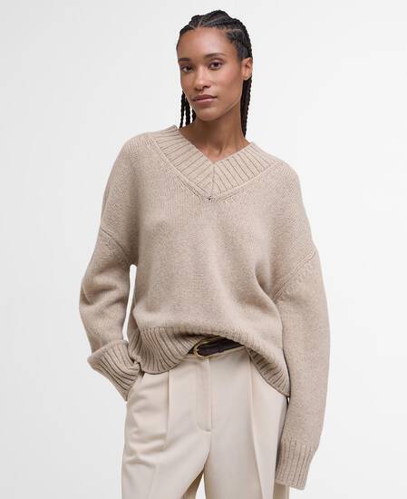 Antonia V-Neck Jumper Oat