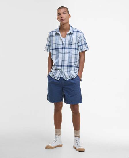 Grassbeach Check Short-Sleeved Shirt White