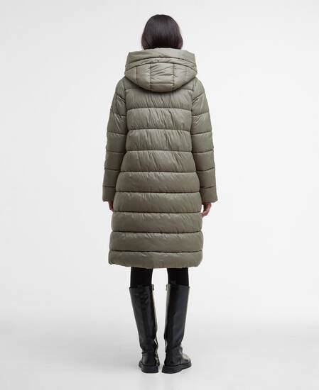 Olivios Longline Puffer Jacket Dusky Khaki