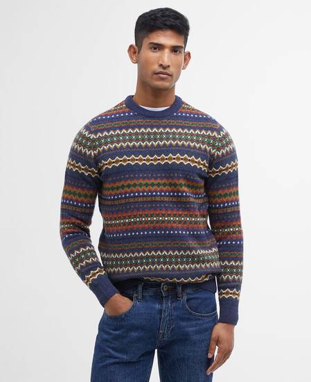 Case Fair Isle Jumper Navy Marl