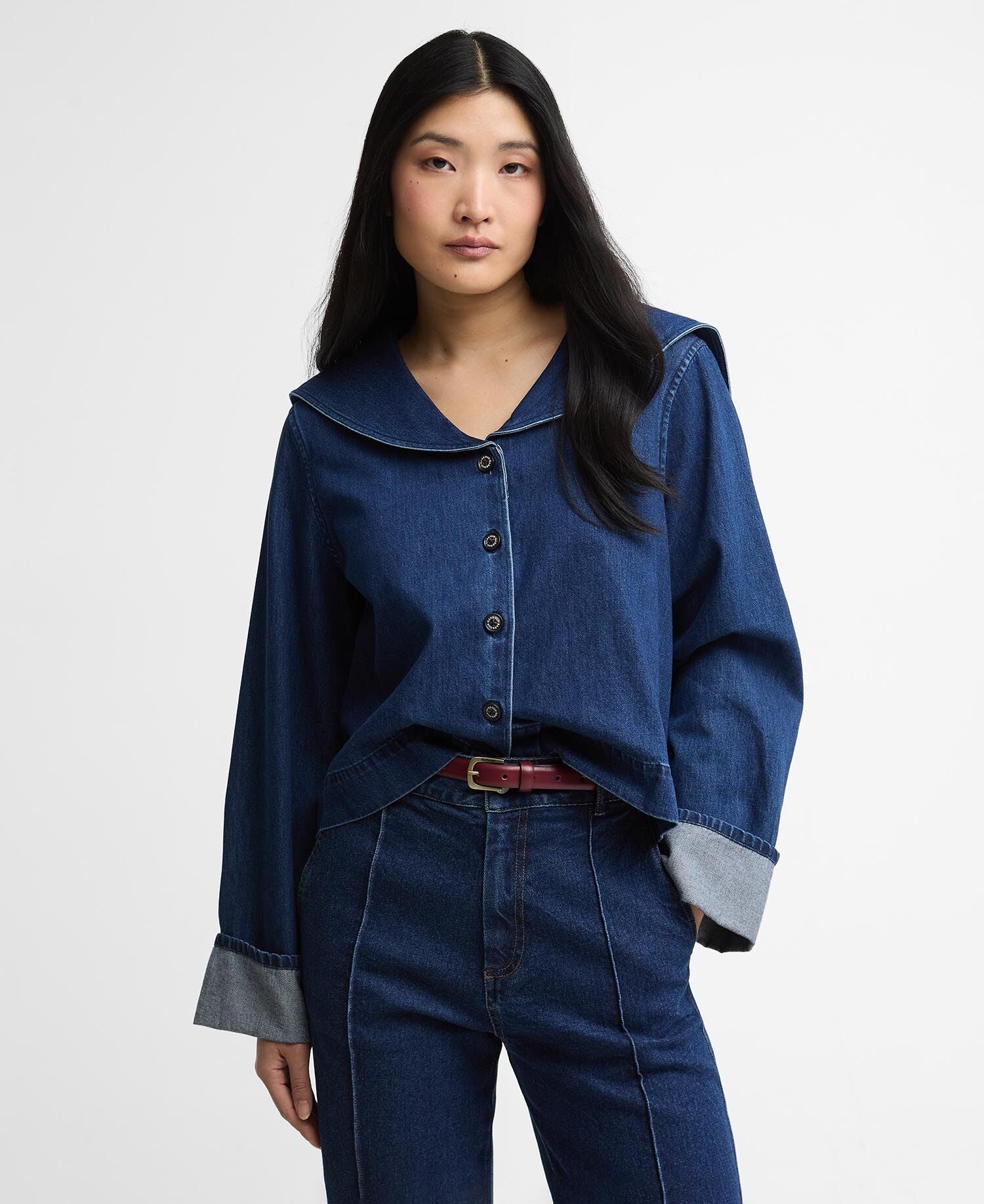 Hemd Dartmoor Denim Boxy Mid Wash Indigo
