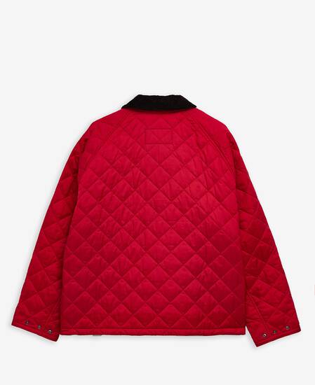 Oversized Transport Quilted Jacket Brick Red Oversized Transport Quilted Jacket Brick Red